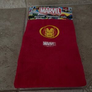 Iron Man, Marvel Red and Yellow Embroidered Towel